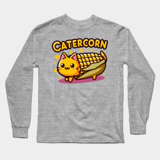 Kawaii Catercorn Cute Cat And Corncob Fusion Character Long Sleeve T-Shirt